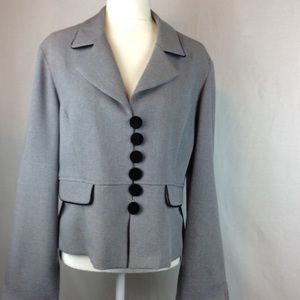 Beautiful gray blazer with black buttons